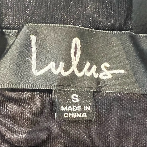 Lulus Elston Black Floral Embroidered Bodycon Dress Size Small - Picture 7 of 7